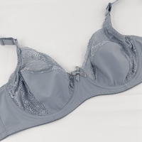 Beauwear damska kwiecista koronka biustonosze perspektywa biustonosz z fiszbinami seksowna bielizna Plus rozmiar Bralette duża miseczka 36-46 D DD E DDD F 2